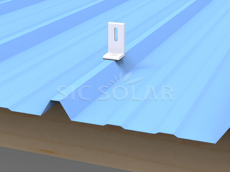 Solar metal roof rack