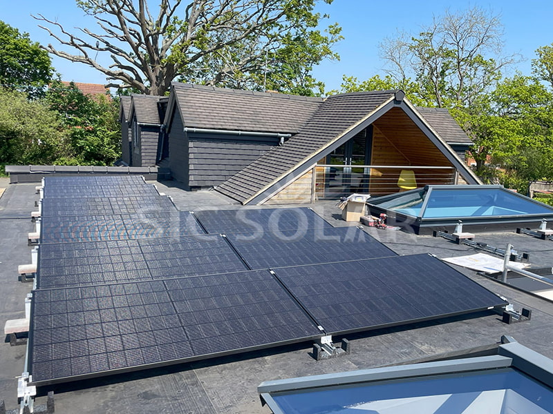 Flat Roof Mounting With Ballast System