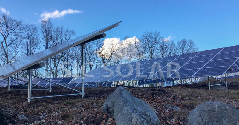 on ground solar panels