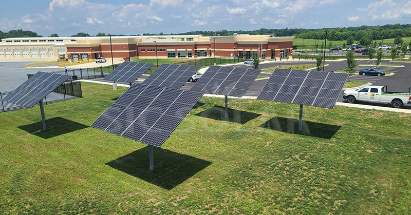 pole mount solar panel structures