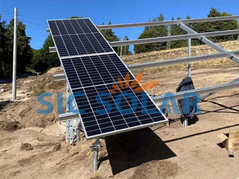 Estrutura de montagem em solo de 1 MW na Bulgária