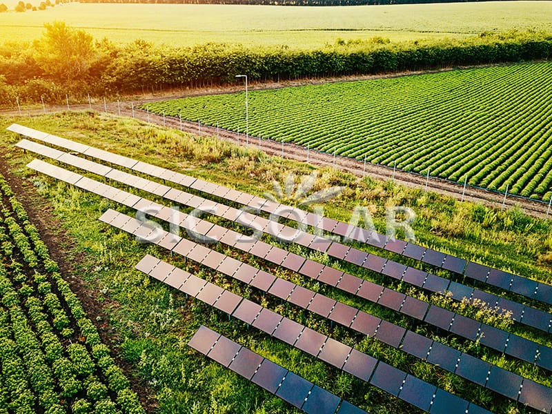 Sistema de energia solar agrícola de 200 kW nos EUA