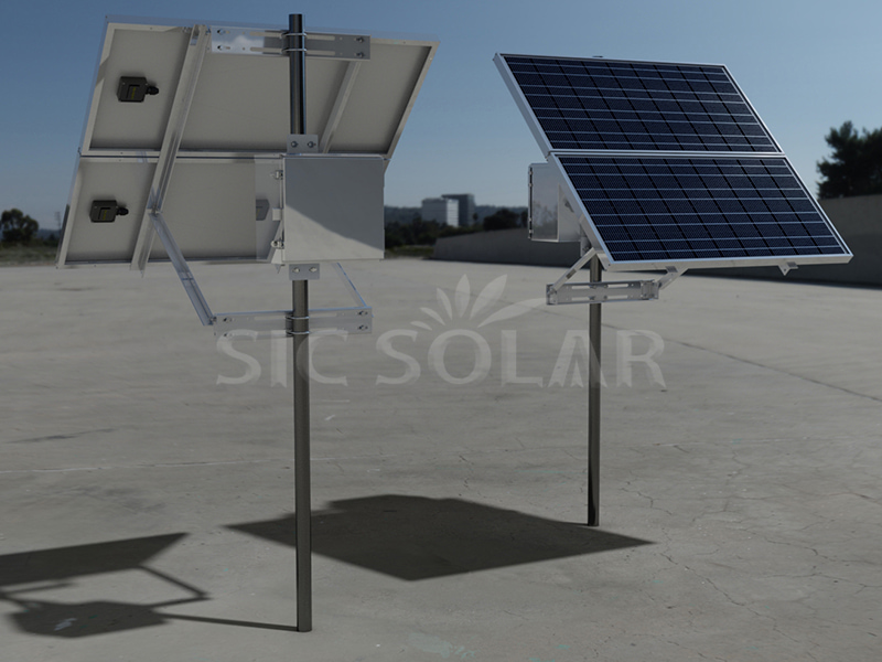 Suporte para painel solar de 2 kW para uso residencial em poste na Romênia