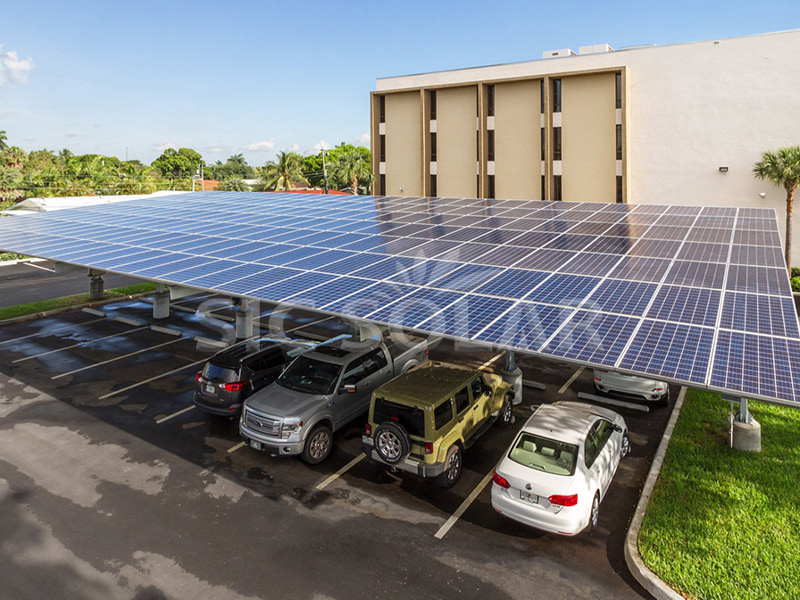 Sistema de montagem solar de 150 kW para garagem/estacionamento na Índia