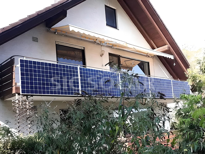 Suporte solar de 2,5 kW para varanda na Dinamarca