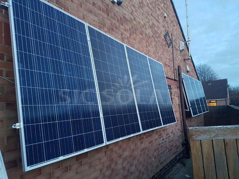 Suporte de parede para painéis solares de 5 kW para varanda no Reino Unido