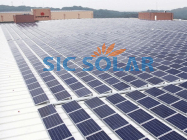 Estrutura triangular de montagem solar de 2 MW em Iksan