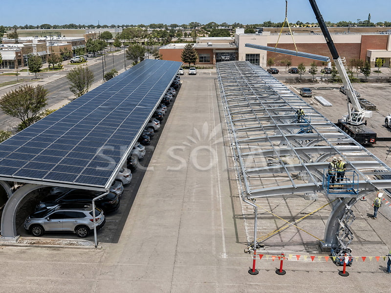 300KW Waterproof Solar Carport Racking System In USA