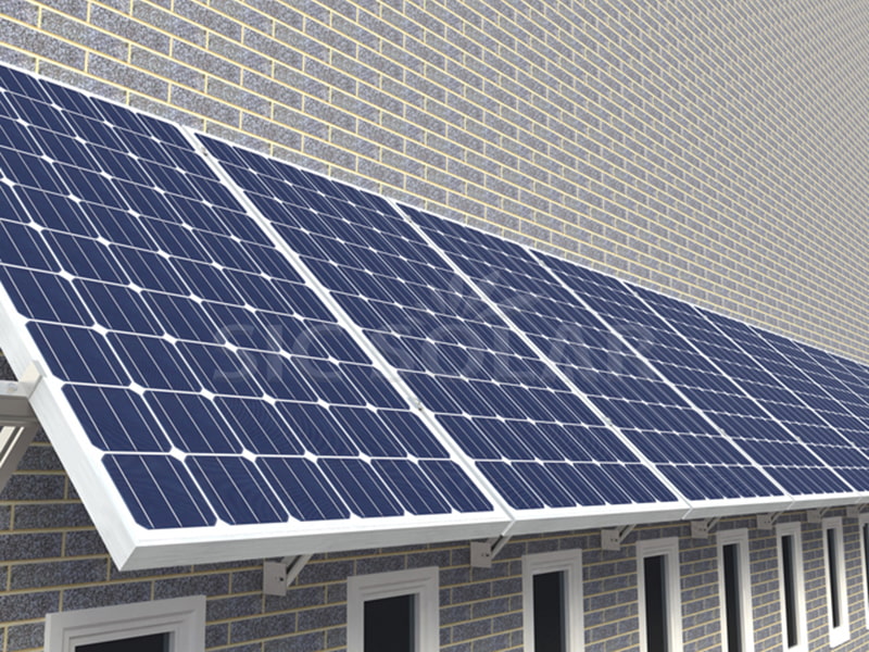 Sistemas de montagem de painéis solares de 10 kW na parede na Alemanha