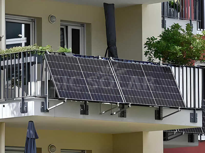 Suporte solar de 2 kW para varanda, fácil de usar, na Irlanda.