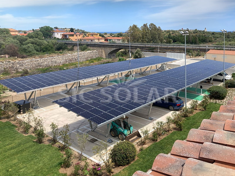 Sistema de montagem de painéis solares à prova d'água de 250 kW para garagem na Holanda