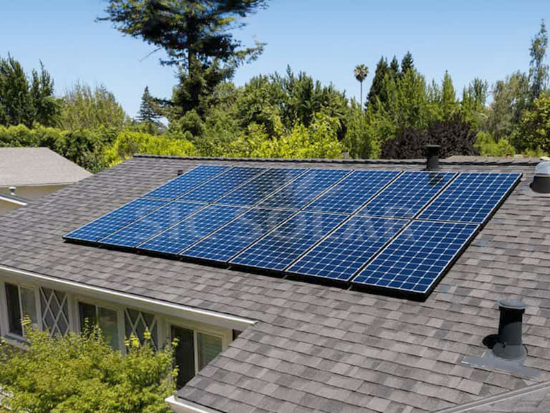 Sistema de montagem de painéis solares de 7 kW para telhados de telha nos EUA