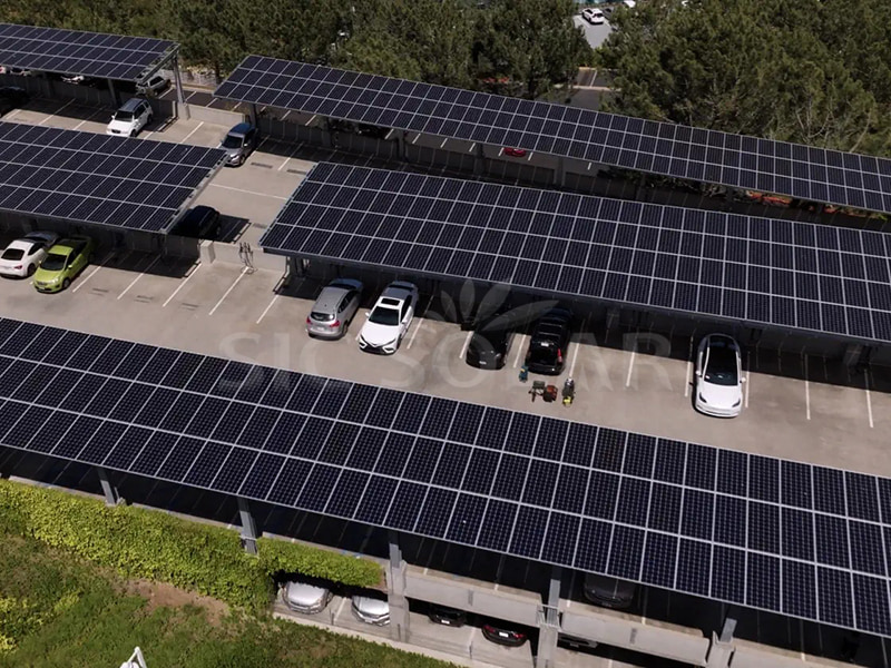 Instalação de estacionamentos solares comerciais de 500 kW na Alemanha