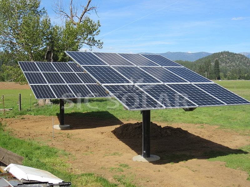 Sistemas de montagem em poste para painéis solares de 15 kW nos EUA