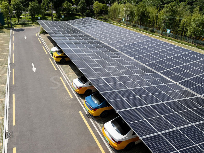 Sistema de montagem de painéis solares para garagem à prova d'água de 250 kW nas Filipinas
