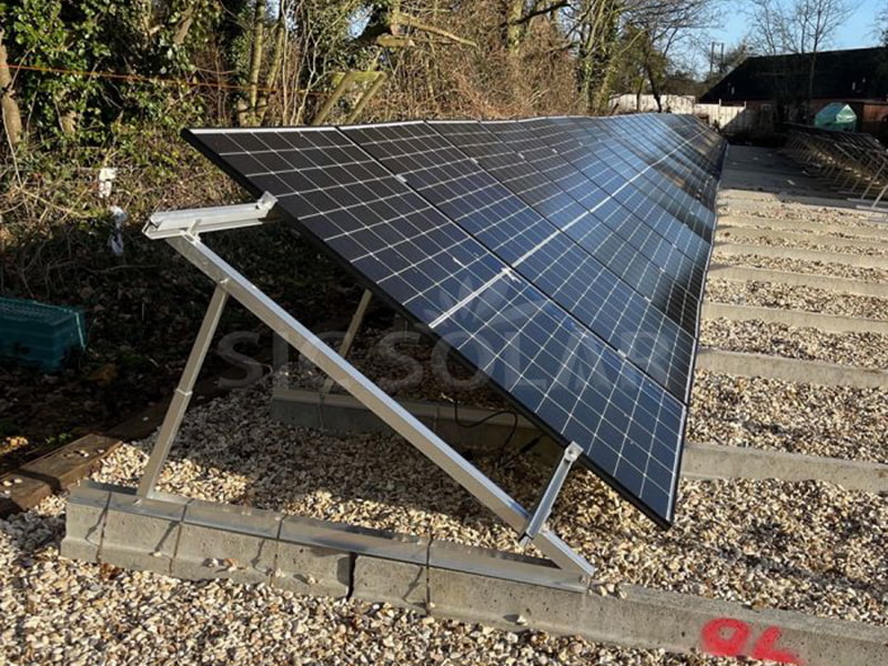 Sistema de montagem triangular solar de 25 kW para solo/telhado plano