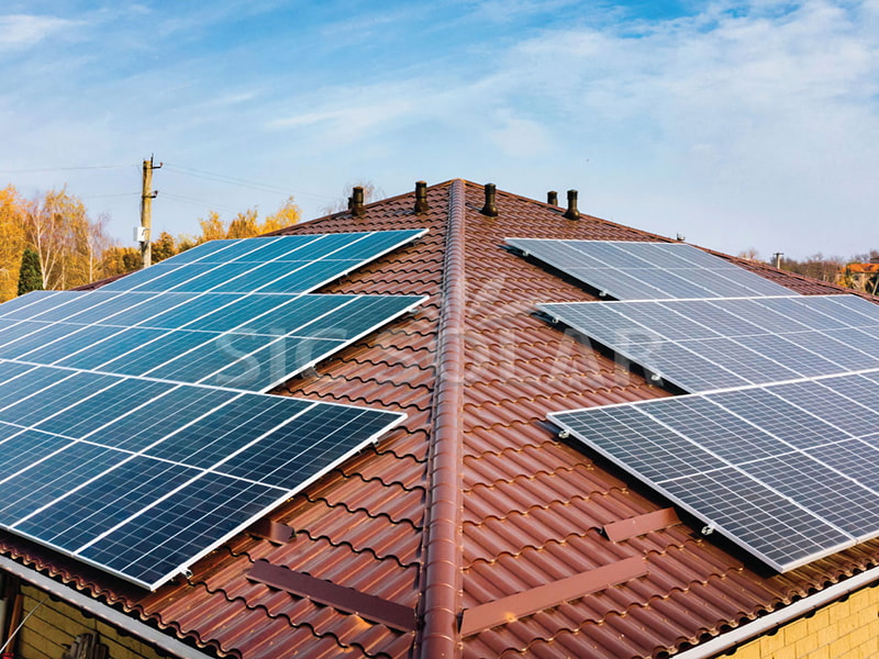 Painéis solares de 40 kW para telhados de telha cerâmica nos EUA