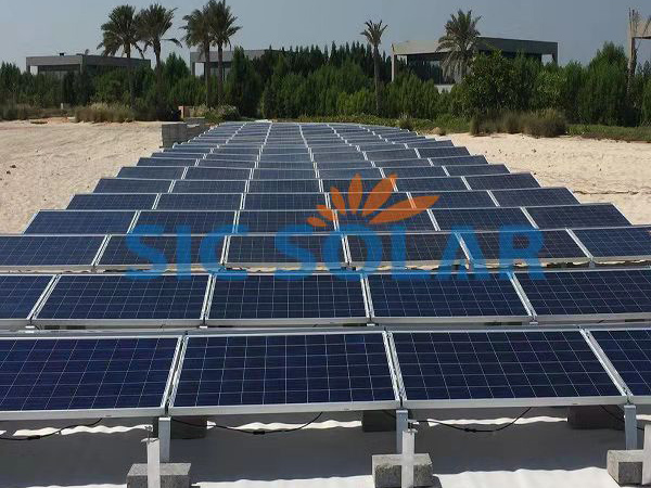Estrutura de montagem com lastro para painéis fotovoltaicos de 3 MW em Dubai | Sic-solar.com
